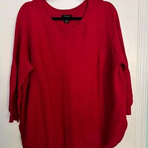 Jones New York Bold Red Knit Top 2X